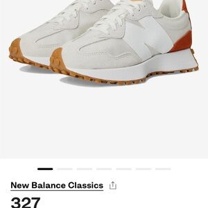 New Balance 327 Women’s Shoes - White and rust oxide
